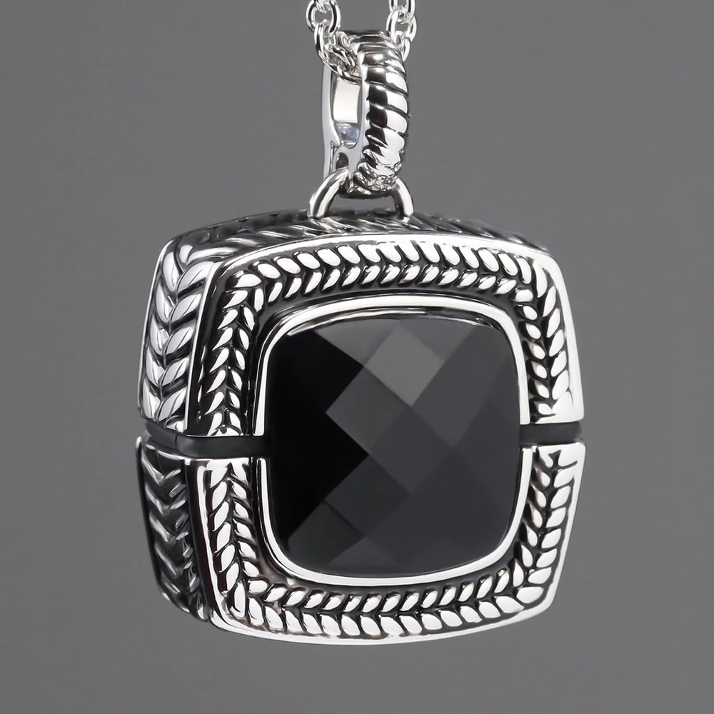Trelawear Sally Opaque Black/Rhodium Bluetooth Pendant